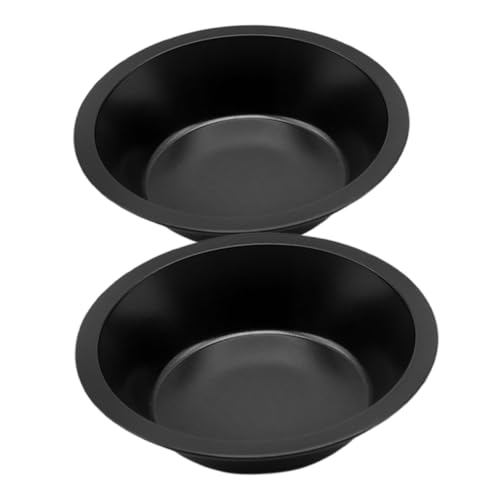 KOMBIUDA 2PCS Mini Round Baking Pans Nonstick Carbon Steel Small Tart and Cake Tins for Homemade Buns Desserts and Pizza for Oven Use and Even Heat Distribution