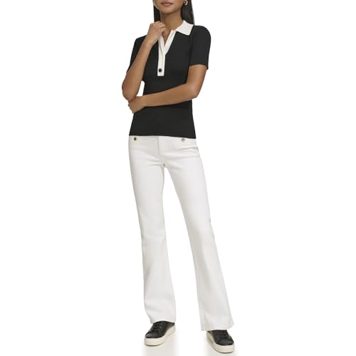 Image of Karl Lagerfeld Womens Collar Polo Sweater