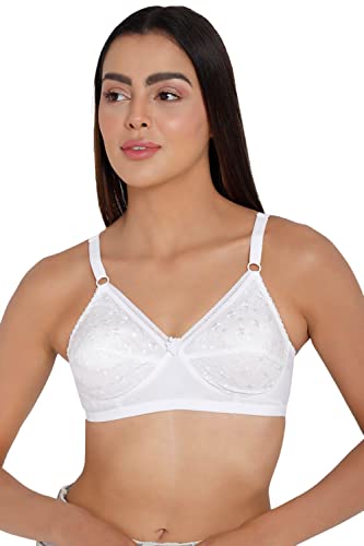Image of Naidu Hall Women's Cotton Brassiere | Non-Padded | Non-Wired | Full Coverage | Regular Bra for Women 1 Piece
