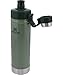 Stanley Classic Easy-Clean Water Bottle with Never Lose Hinged Leak Proof Lid, Stainless Steel Thermos for Cold Beverages, Wide Mouth Insulated Thermos, Hammertone Green, 25 Fluid Ounces