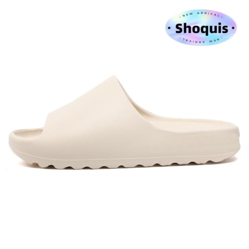 Image of Shoquis Cloud Slides Sandals for Women Men, Pillow Slippers,Open Toe Garden Shoes,sandals women,Drying Soft Lightweight Shower Shoes for Indoor and Outdoor