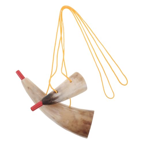Mipcase 2piezas Trompetas Vikingas De Cuerno De Buey Juguete De Trompeta Para Fiestas De Halloween Accesorios Divertidos Para Cosplay De Pirata Instrumento Medieval