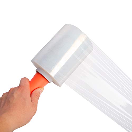 2 Pack Vicmore (R) Industrial Strength Heavy Duty 80 Gauge Mini Stretch Wrap Film With Rolling Handle 5-Inch By 1000-Feet Shrink Wrap For Moving Supplies Clear Cling Self-Adhering Plastic Wrap Film #TOP2