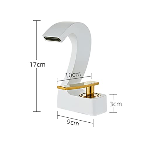 Grifo de cascada monomando para eliminar salpicaduras en el lavabo 5