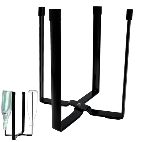 TULEBOLIAN Égouttoir à Bouteilles, Pliable,Support de Séchage Support De Sac Poubelle, pour Biberons, Verres,Noir/Blanc (Noir)
