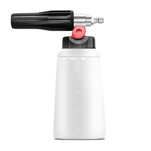 OHAYORI Snow Foam Lance, Upgrade Foam Knob 1/4" Quick Release Foam Cannon for Quick Connect Pressure Washer Gun, Wide Mouth Soap Dispensal F OAM Nozzle, 180Bar Pressure Wash Trigger Gun Attachment