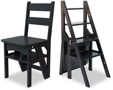 Silla de escaleras plegables de doble uso CHEWYNP y taburete escalonado doméstico de 4 niveles