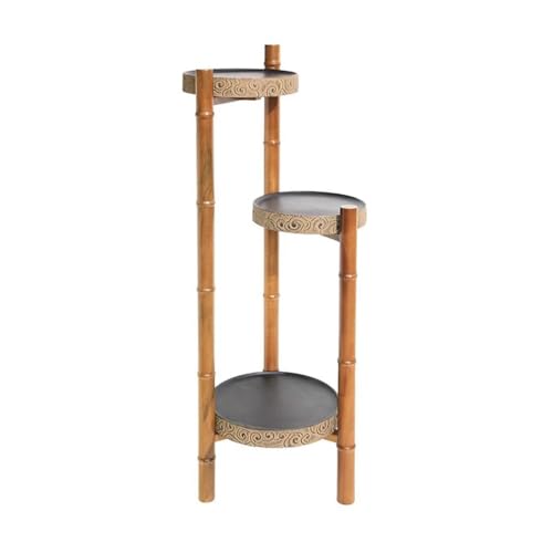 WFchenj222-6 Pedestal para bonsái Estante de bonsái de Madera Antiguo, Soporte Decorativo for Flores for bonsáis en el balcón o la Sala de Estar. Soporte de exhibición para macetas