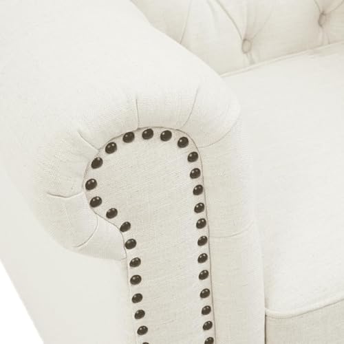 Image of Modern Classic 3 Seater Velvet Button Tufted Chesterfield Style Sofa for Living Room and Office.