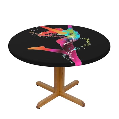 Nappe ronde imperméable lavable pour éviter les traces de verre sur la table - 2