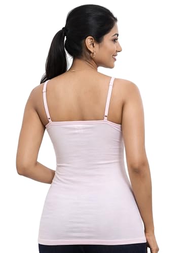 Image of DChica Essentials Padded Camisole Bra for Women, Sleeveless Undershirts Cami Vest with Adjustable Straps, Cotton Camisole Tank Top /Innerwear for Women Solid Pattern