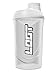 LOOT® - Classic White Shaker 600 ml | trasparente/bianco | Protein Shaker con tappo a vite, colino e scala di misurazione | Fitness Shaker per frullati senza grumi | Senza BPA e DEHP