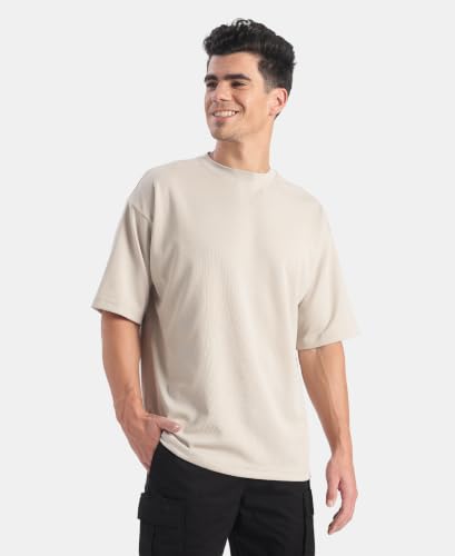 Image of Jockey UM23 Men Super Combed Cotton Blend Oversized T-Shirt with StayFresh Treatment
