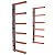 Lumber Storage Rack Board Basement Storage Wall Mounted Rack Max 600 lb Steel with 6-Level Wall Mount, Indoor & Outdoor, 2 Pack