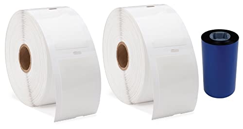 (1000) Blank Light Adhesive Oil Change Printer Stickers + Ink Ribbon...