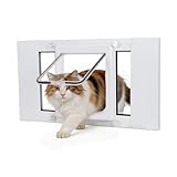 Full-Size Cat Door for Window Weatherproof,Fits 32'-36' Width Windows,Quick Install with No Damage,4 Locking...