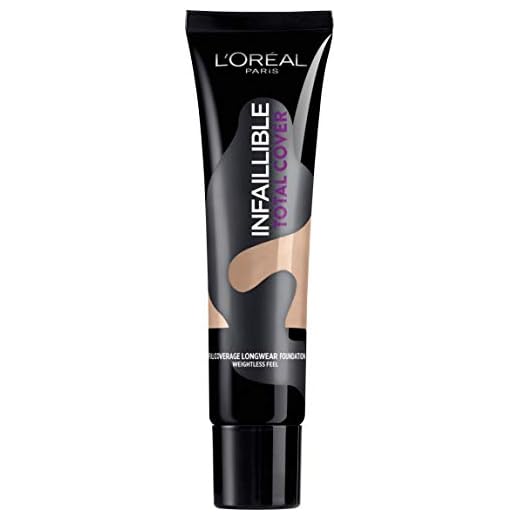 L'Oréal Paris Total Cover, Base Maquillaje Cobertura Total, Tono de Piel Medio 20 Sable Sand - 35 gr