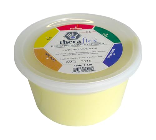 PASTA MODELLABILE PER LA RIEDUCAZIONE DELLA MANO THERAFLEX PUTTY - Confezione gr. 454 (Giallo - Leggero)