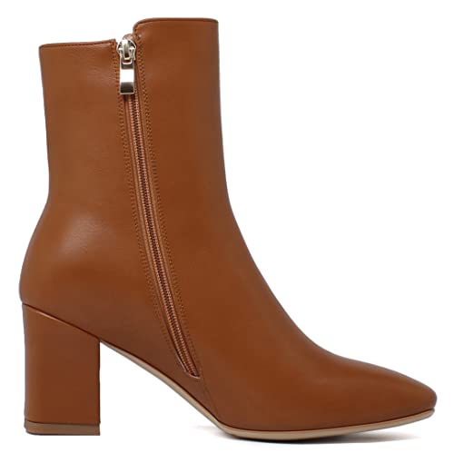 Image of Caradise Womens Chunky Block Heel Booties Zip Up Square Toe Ankle Boots