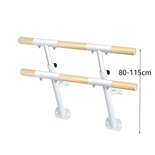 Sbarra da Balletto Doppia, Sbarra da Balletto a Parete 100/150 cm per la casa, Soggiorno, Sala da Ballo, Balletto di Stretching per Bambini Adulti (Dimensioni: 150 cm, Colore: Bianco)
