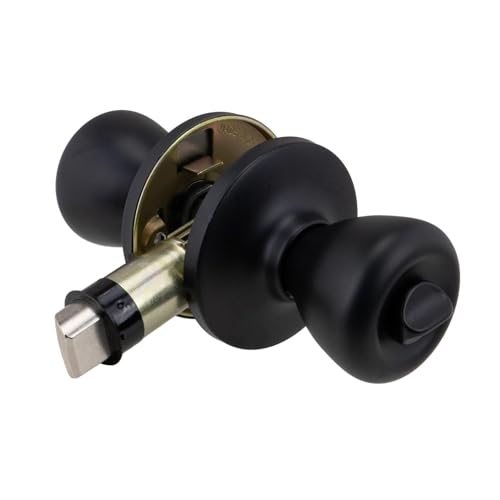 Global Link RV Interior Privacy Door Knob Matte Black