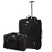 Produktbild 5 Cities Lufthansa Trolley mit Kabinenzulassung Koffer & 40x20x25 Max Größe Reisetasche Set (Schwarz + Schwarz)