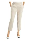Alfani Womens Pleat Front Slim Leg Ankle Pants Beige XL
