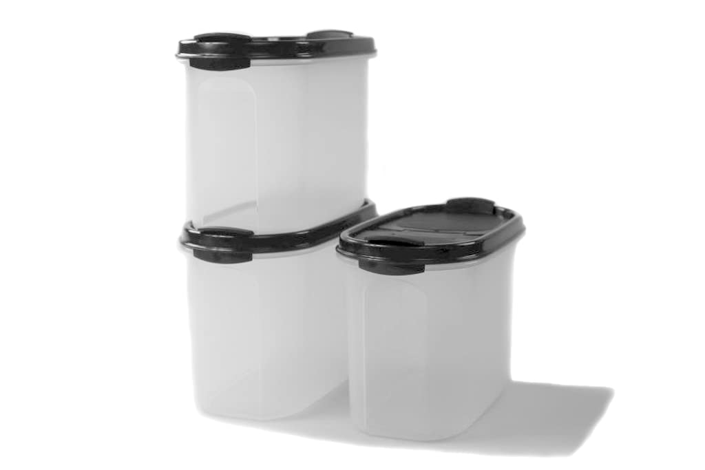 Tupperware Eidgenosse 1,1 L schwarz mit Schütte Vorratsdose Vorrat Dose Modular (3) 37605