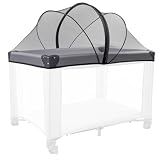 BEBONO Mosquito Net Cover for Pack N Play, Storage Bag Included, Black
