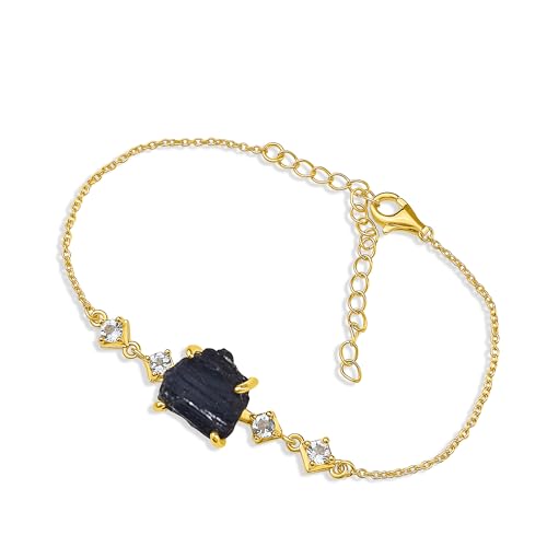 Raw Black tourmaline Crystal Chain...