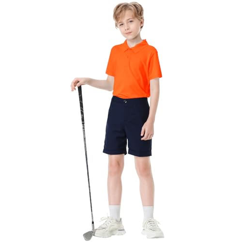 Dreammonkey Toddler to Youth Boys' Performance Polo Kids Collared Golf Shirt School Uniform3