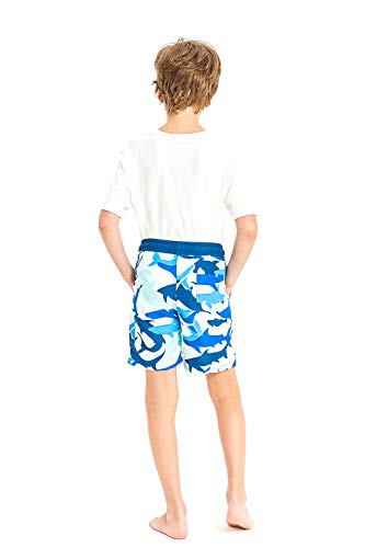 Kute 'N' Koo Boys Swim Trunks, Quick Dry Boys Boardshorts, Boys Bathing Suit Sizes From 2T To 18/20 Sharks #TOP4