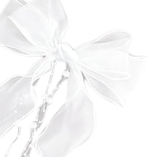 Accesorios para el cabello de comunión y tocado de cinta de organza infantil 7