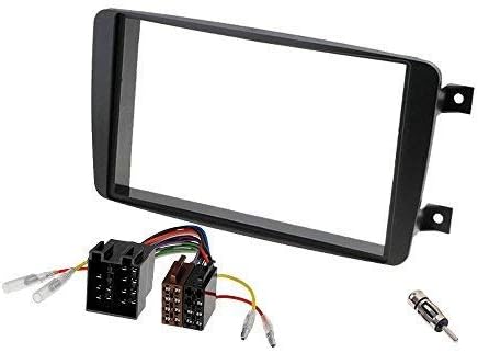 Audioproject A232 - Mercedes car radio set radio cover double DIN C class W203 CLK W209 Viano Vito mounting frame radio adapter antenna adapter ISO 2 audio car radio