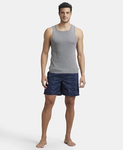 Image of Jockey US57 Men Super Combed Mercerized Cotton Woven Printed Boxer Shorts with Side Pockets (Pack of 2, Prints May Vary)