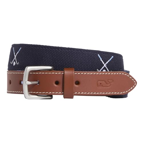vineyard vines mens Golf Clubs Embroidered Canvas Club Belt