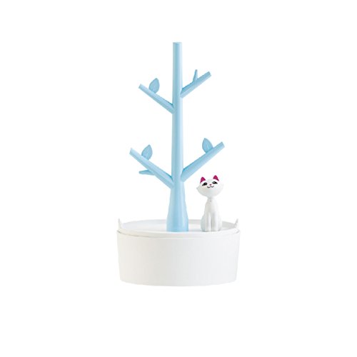 WAYER Chat Porte-bagues, Porte Bijoux Bijoux Organisateur Rack Créatif Arbre Ornements de...