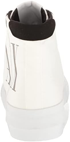 A|X Armani Exchange Women's Icon Project Logo High Top Lace Up Sneaker, Optical White, 10 | Image 2