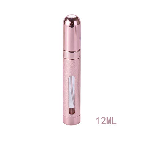 QPM 12ml Travel Mini Refillable Perfume Bottle For Spray Scent Pump Case Empty Portable Perfume Atomizer Bottle,pink