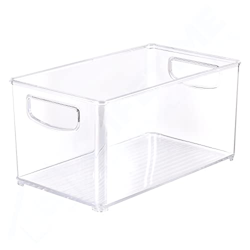 Lifetime Appliance Parts UPGRADED Clear Organizer Storage Bin with Handle Compatible with Kitchen I Best Compatible with Refrigerators, Cabinets & Food Pantry - 10