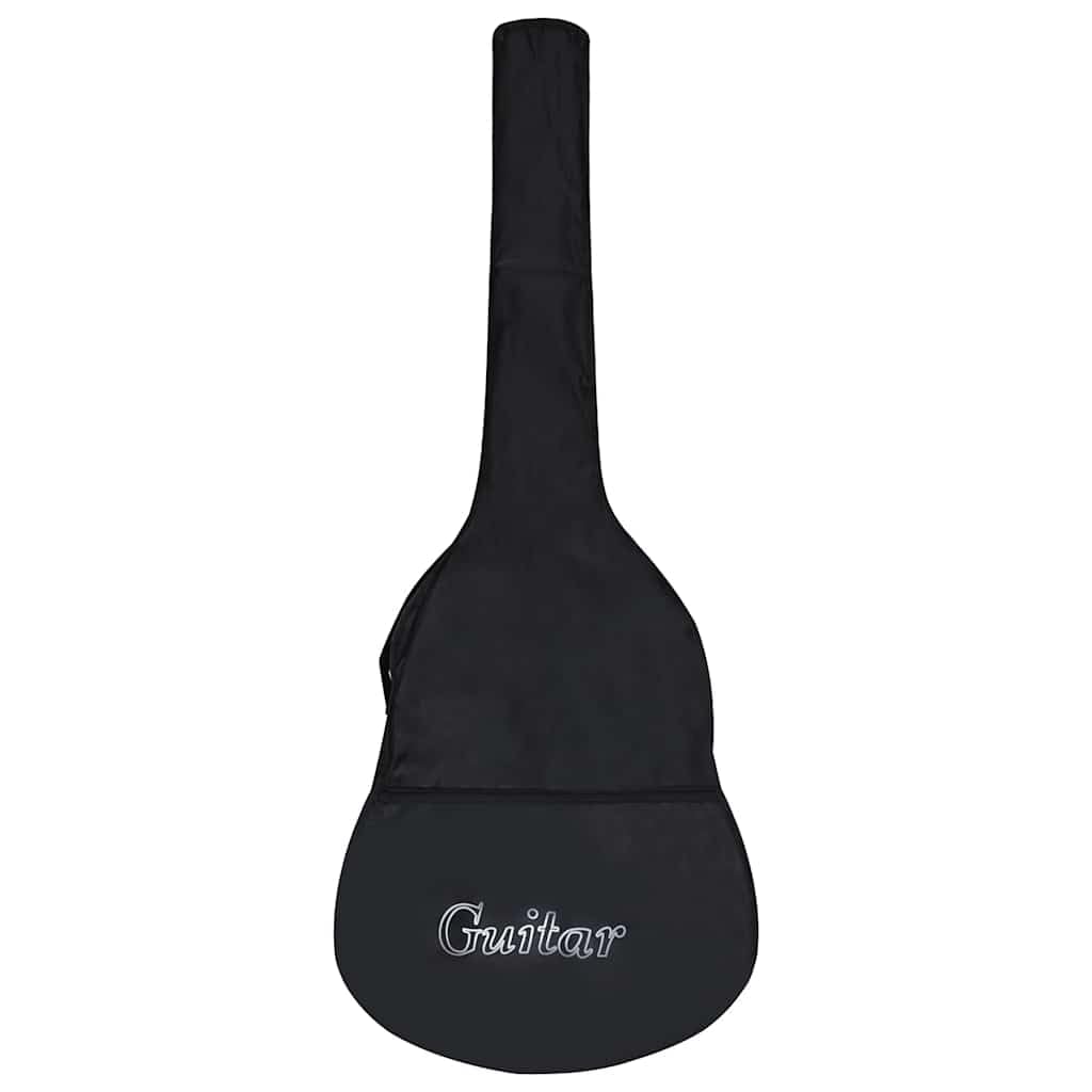 3/4 Klassikgitarre aus Lindenholz mit schwarzer Tasche 36 Zoll 91,5 cm, Hartplastikknöpfe, für Unterricht Zuhause Lernen, für Konzert Bühne Reise, inkl. Tasche