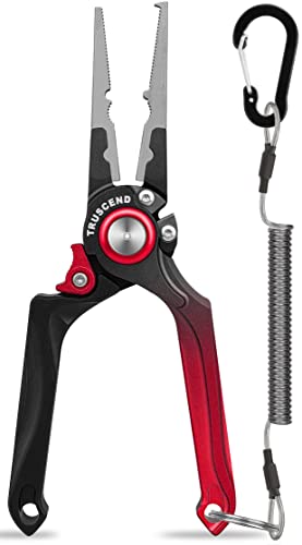 Truscend Fishing Pliers Saltwater with Mo-V Blade Cutter