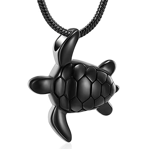 Imrsanl Sea Turtle Cremation Jewelry for Ashes Necklace Keepsake Memorial Urns Pendant Jewellery for Pets/Human