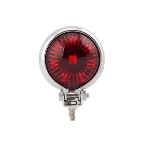 Feu de freinage LED chromé moto avec lampe stop arrière universelle 12V
