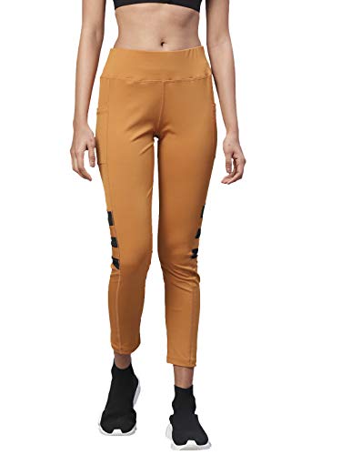 Image of CHKOKKO Women's High Rise Regular Fit Polyester Blend Sports Leggings (JSSTIGHT)