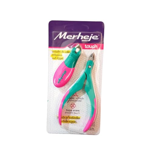 Alicate De Cutícula + Cortador De Unha Merheje Touch - Cores Aleatorias