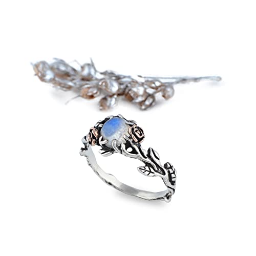 925 Sterling Silver Moonstone Ring 