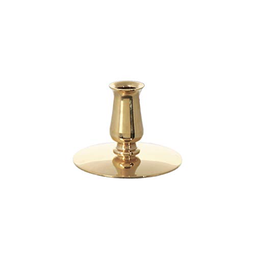 NKlaus 1x Portavelas Latón dorado Portavelas de Altar Finas Velas Rituales Velas de Cera de Abeja hasta Ø0,9cm Candelero Boda 6730