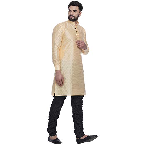 Image of Veera Paridhaan Men's Ethnic Jacquard Printed Long Straight Kurta