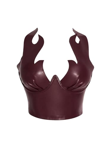 Floerns Women's Plus Size Y2k Leather Cami Tops Sleeveless Club...